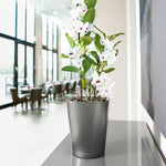 LECHUZA Fioriera DELTINI ALL-IN-ONE Carbone Metallizzato