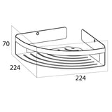 Tiger Mensola da Bagno Angolare Caddy Cromata Grande 1400630346