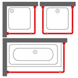 Sealskin Set Binario per Tenda da Doccia Easy-Roll Bianco