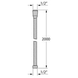 Tiger Tubo per Doccia Fluxhose 200 cm Cromato