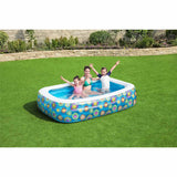 Bestway Piscina Gonfiabile per Bambini Blu 229x152x56 cm