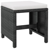 Set da Pranzo da Giardino 11 pz Polyrattan e Legno Acacia Nero