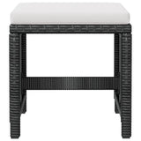 Set da Pranzo da Giardino 11 pz Polyrattan e Legno Acacia Nero
