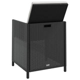 Set da Pranzo da Giardino 13 pz Polyrattan e Legno Acacia Nero