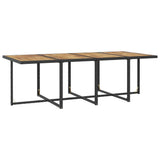 Set da Pranzo da Giardino 13 pz Polyrattan e Legno Acacia Nero