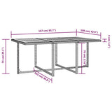 Set da Pranzo da Giardino 11 pz con Cuscini in Polyrattan Nero