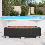 Scalino per Spa in Polyrattan 92x45x25 cm Nero