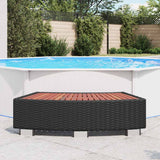 Scalino per Spa in Polyrattan 92x45x25 cm Nero