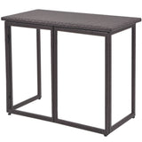 Set da Giardino 5 pz Pieghevole in Acciaio e Polyrattan Marrone