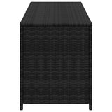 Baule da Giardino Nero 150x50x60 cm in Polyrattan