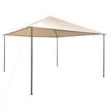 Gazebo Padiglione Tenda Tettoia 4x4 m Acciaio Beige