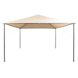 Gazebo Padiglione Tenda Tettoia 4x4 m Acciaio Beige