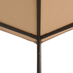 Gazebo Padiglione Tenda Tettoia 4x4 m Acciaio Beige