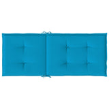 Cuscini per Sedie 4 pz Blu 120x50x3 cm in Tessuto