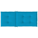 Cuscini per Sedie 4 pz Blu 120x50x3 cm in Tessuto
