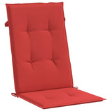 Cuscini per Sedie 4 pz Rossi 120x50x3 cm in Tessuto