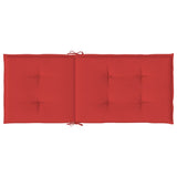 Cuscini per Sedie 4 pz Rossi 120x50x3 cm in Tessuto