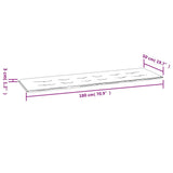 Cuscino per Panca Grigio 180x50x3 cm in Tessuto Oxford