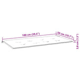 Cuscino per Panca Crema 100x50x3 cm in Tessuto Oxford