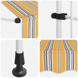 Tenda da Sole Retrattile Manuale 200 cm a Strisce Blu e Gialle