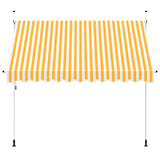 Tenda da Sole Retrattile Manuale 300cm Strisce Arancione Bianco