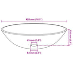 Lavandino in Vetro Temperato 42 cm Dorato