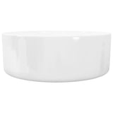 Lavandino Rotondo in Ceramica Bianca 40 x 15 cm