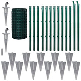Recinzione Euro in Acciaio 25x1,7 m Verde