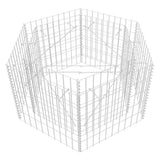 Gabbione Letto Rialzato da Giardino Esagonale 100x90x50 cm