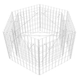 Gabbione Letto Rialzato da Giardino Esagonale 100x90x50 cm