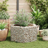 Gabbione Letto Rialzato da Giardino Esagonale 100x90x50 cm