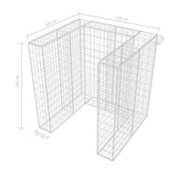 Gabbione in Rete in Acciaio per 1 Cassonetto 110x100x120 cm