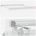 Tenda da Sole Bianco 3 x 2,5 m Metallo