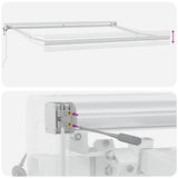 Tenda da Sole Bianco 3 x 2,5 m Metallo