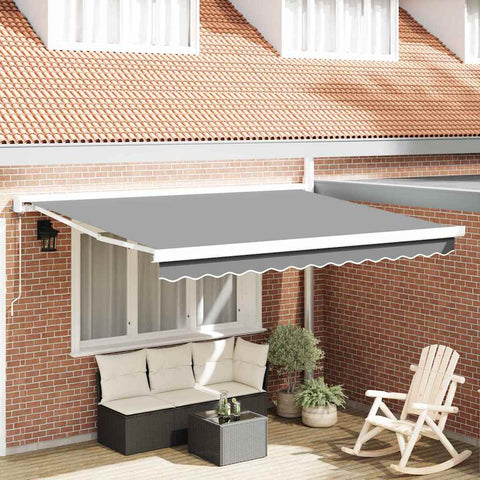 Tenda da Sole Bianco 3,5 x 2,5 m Metallo