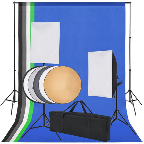 Kit Studio Fotografico 5 Sfondi Colorati & 2 Softbox