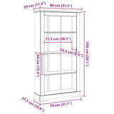 Libreria a 4 Ripiani Pino Messicano Corona Range 80x29x150 cm