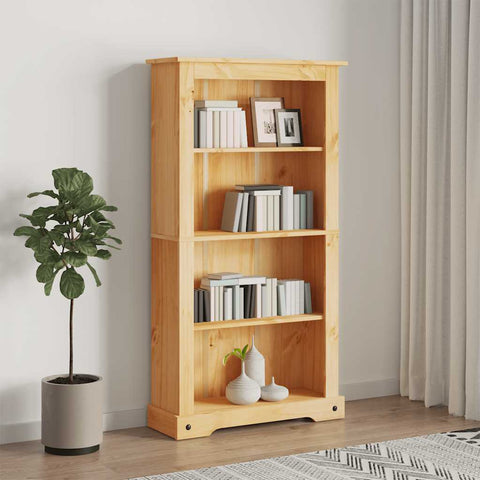 Libreria a 4 Ripiani Pino Messicano Corona Range 80x29x150 cm