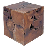 Sgabelli 2 pz Marrone 40x40x45 cm in Legno Massello di Tek 4 Pz
