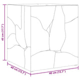Sgabelli 2 pz Marrone 40x40x45 cm in Legno Massello di Tek 4 Pz