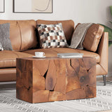Sgabelli 2 pz Marrone 40x40x45 cm in Legno Massello di Tek 4 Pz