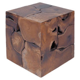 Sgabelli 4 pz Marrone 40x40x45 cm in Legno Massello di Tek 4 Pz