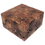 Sgabelli 4 pz Marrone 40x40x45 cm in Legno Massello di Tek 4 Pz
