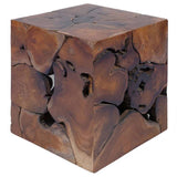 Sgabelli 4 pz Marrone 40x40x45 cm in Legno Massello di Tek 4 Pz