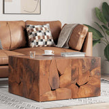 Sgabelli 4 pz Marrone 40x40x45 cm in Legno Massello di Tek 4 Pz
