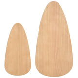Set Tavolini Salotto 2pz Legno Massello Massello Pino Marrone