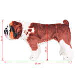 Bulldog di Peluche Giocattolo Bianco e Marrone XXL