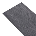 Listoni Pavimentazione Autoadesivi PVC 5,02 m 2 mm Nero Bianco