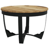 Tavolino da Salotto in Legno Massello Grezzo di Mango 60x40 cm