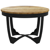 Tavolino da Salotto in Legno Massello Grezzo di Mango 60x40 cm